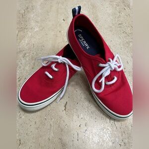 Sperry Red Top-Sider Memory Foam Women’s Shoes Size 8